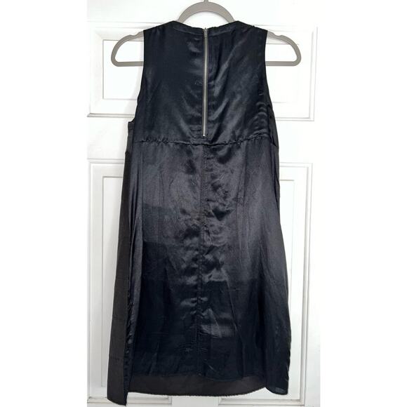 See by Chloe Satiny Fringe Black Mini Dress - size 2 - Picture 3 of 6